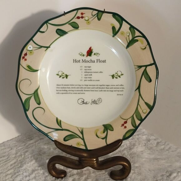 Paula Deen Home For The Holidays "Hot Mocha Float" Recipe Plate - Picture 5 of 5